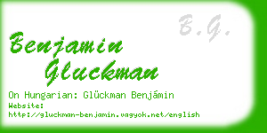 benjamin gluckman business card